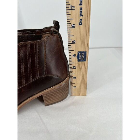 Madewell Chelsea Bonham Boots Size 8.5 Brown Pull On  Pointed Toe Leather Shoe - Picture 8 of 9